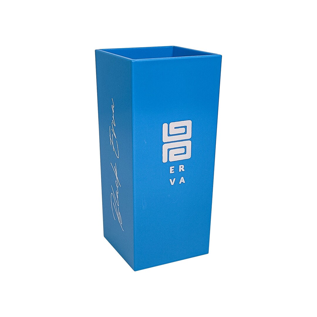Copo Plástico Quadrado - Azul